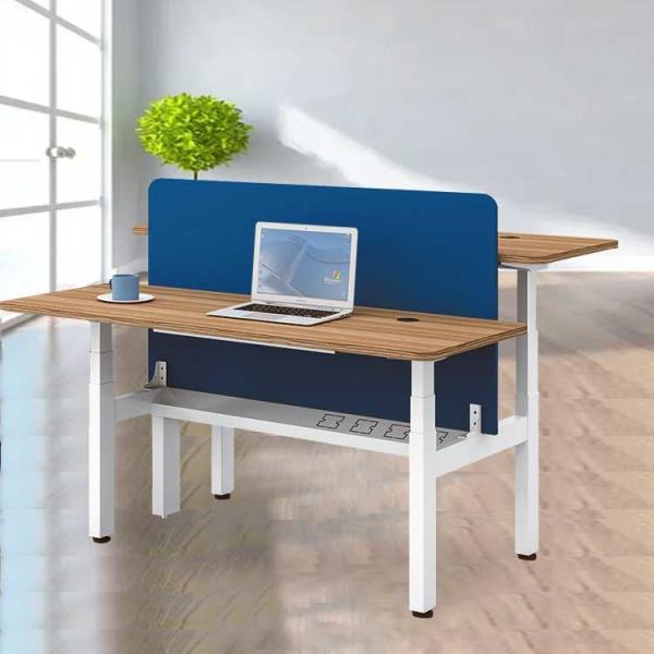 2 Person Adjustable Workstation Desk Electric Sit Stand Automatic Lifting