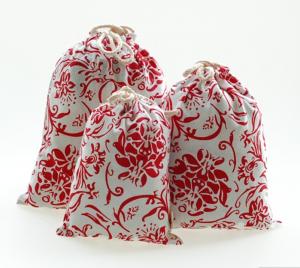 Lovely Printed Cotton Cloth Drawstring Bag Pouch Bag for Promotion,Shopping,Packing