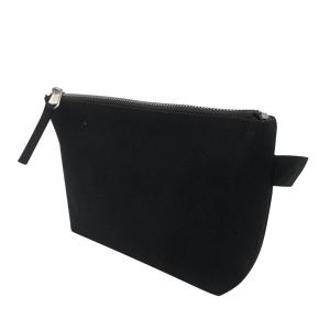 OEM Washable Screen Printed Black Travel Makeup Bag