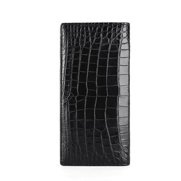 Genuine Crocodile Belly Skin Businessmen Suits Clutch Wallet Authentic Alligator Leather Lining Male Long Card Purse
