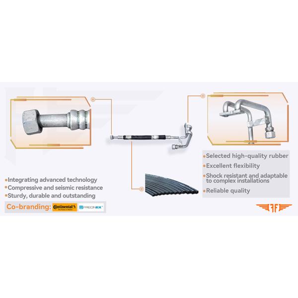 9428303315 Mercedes Benz Truck Suction Twin AC Hose For Actros 96-02