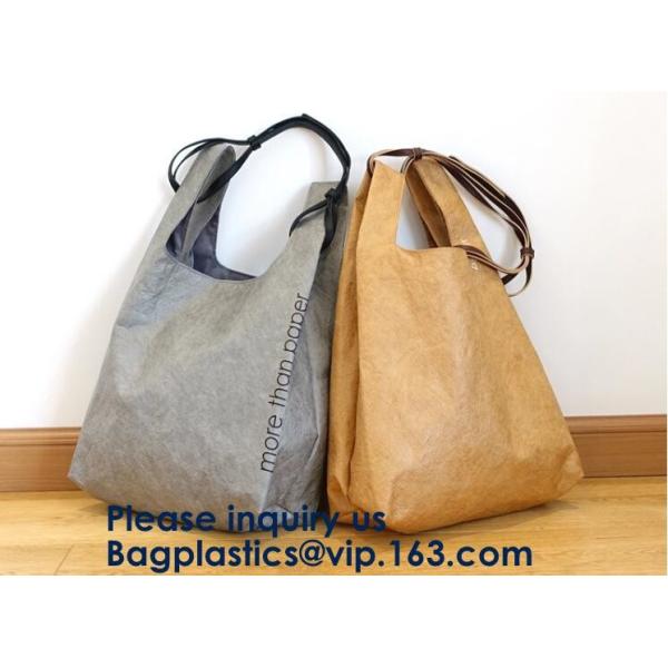 DuPont Paper Bags Shopping Bag,Custom LOGO Tyvek Washable Tearproof Paper Tote Shopping Bag, Bagease, Bagplastics, Pak