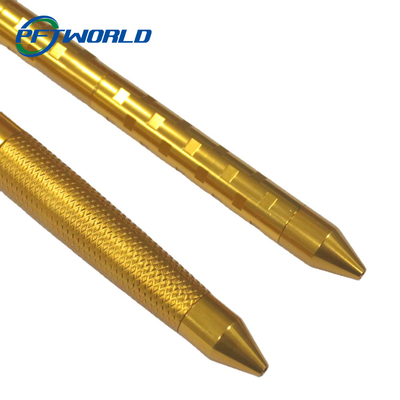 High quality CNC aluminum parts Pen case Anodized gold and black