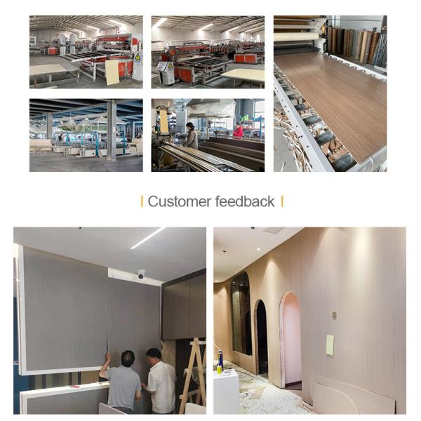 Waterproof Fabric Bamboo Charcoal Wood Veneer Wall Panels Mould Proof