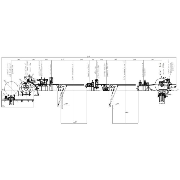 0.6-6 X 1600 Slitting Line Machine Medium Gauge Steel Coil Slitting Line