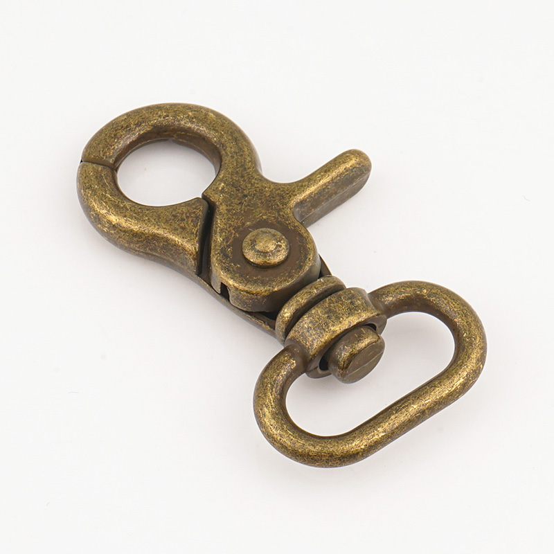 Pet Leash Purse Strap Bag Making Hardware Antique Brass 20mm Swivel Trigger Snap Hook