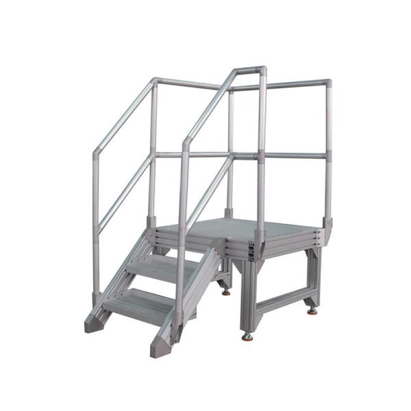 20 Foot 24 Foot Mobile Safety Step Ladder For Warehouse Aluminum Alloy