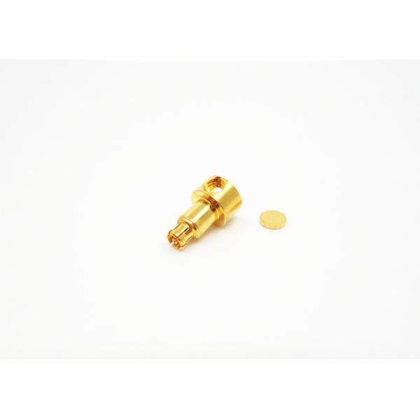 Gold Plated Coaxial SSMP Connector , Right Angle Coax Connector Light Weight