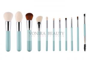 China Spring Mint Green Synthetic Makeup Brushes 100% Vegan Free And Eco Friendly on sale