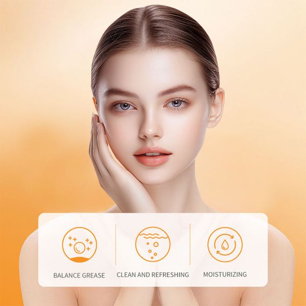 Vitamin C Hyaluronic Acid Cleanser Natural Organic Orange Extract Oil Control Whitening Pore Cleaning for Fragrance All Skin
