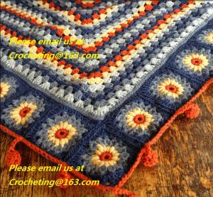 Quality Crochet Blankets, Sofa Cable Crochet Blanket High quality 100% cotton knit/Knitting Kids blanket wholesale