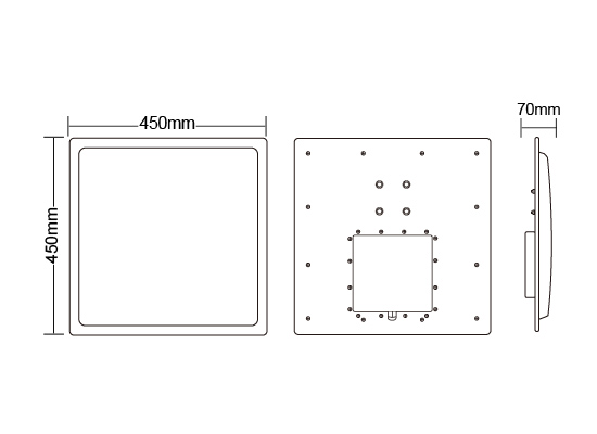 White RFID UHF Active Long Range Integrated Reader Reading Distance 15 Meters