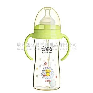 China Baby Feeding Bottle 10oz Baby Water Milk Bottle Silicone Nipple PPSU Bottles For Babies on sale