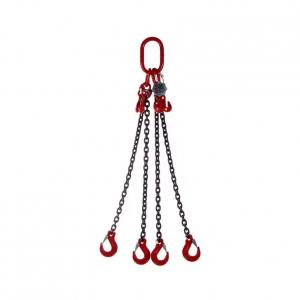 China 2t Working Load Limit Red Chain Sling with Hook G80 Alloy Steel 8mm Diameter Multi-leg on sale