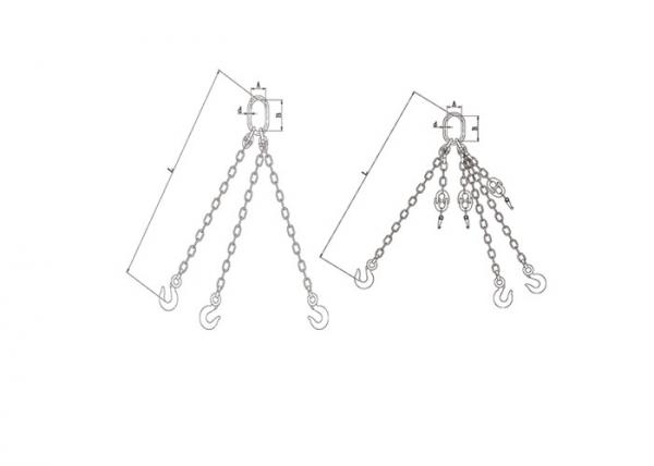 Cheap 0.79kg/m - 22.29kg/m Alloy Steel Chain Slings with single or double legs for sale