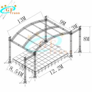 Quality 520*760mm Aluminum Arch Truss For Concerts Events wholesale