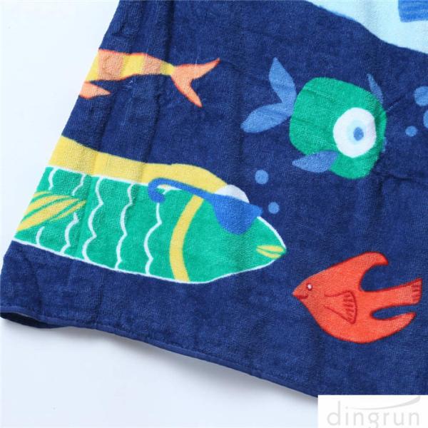 Hooded Bath Towel for Kids Under Age 7 Bathrobe Beach Hooded Poncho Towel