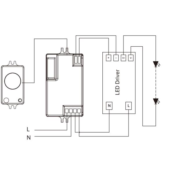 120V 277VAC Input Detached Indoor PIR Sensor For Linear Light