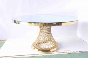 Quality Glass Top Round Dining Table Set Hotel Furniture Customized Size wholesale