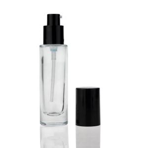 China Hot Selling Round Cosmetic Lotion Bottle Glass Foundation Bottle on sale