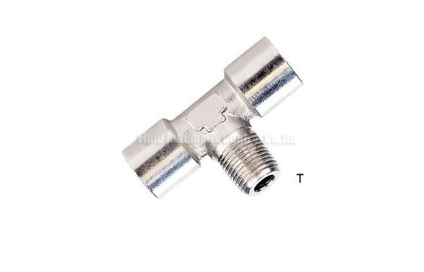 Cheap 1/8" - 1/2" Branch Tee Pneumatic Pipe Fittings , 2.5Mpa Pipe Joint Connectors for sale