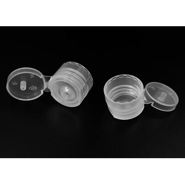 Clear Flip Top Plastic Bottle Caps Corrosion Resistence / Hand Sanitizer Bottle Cap