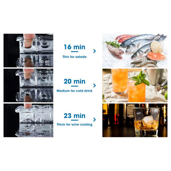 22kg-500kg Ice Maker Commercial Fully Automatic Square Ice Maker Machine