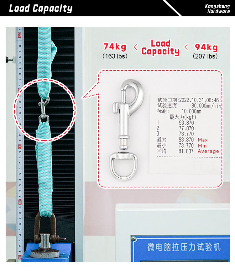 Max Load Capacity 94kg 11mm Swivel Snap Clip Hooks for Handbag Hardware Accessories