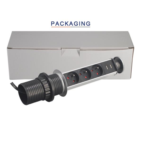 Automatic kitchen system vertical pop up kitchen power socket with power switch