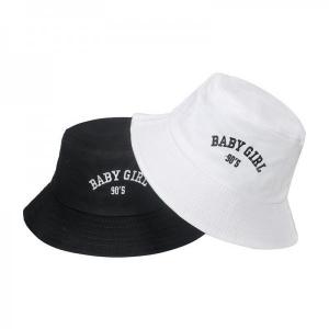 China 2022 Black And White Bucket Hat Letter Embroidery Fisherman Hat on sale