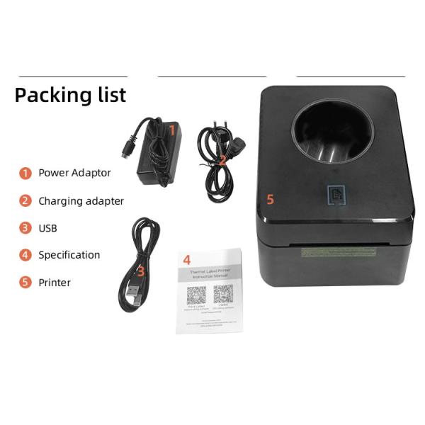 Thermal Line Printing Inkless Desktop Thermal Printer with 160mm/s Black Print Speed
