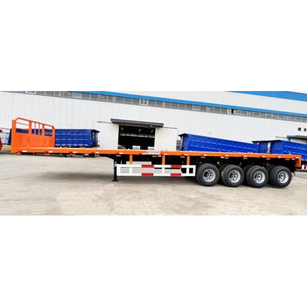 4 Axle 40 Foot Flatbed Semi Trailer with Front Wall for Sale in Mauritius
