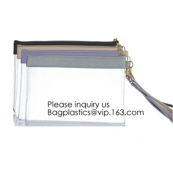 Promotional EVA cosmetic pouch bag with a rubber handle,eco friendly transparent BSCI women EVA cosmetic bag, bagease