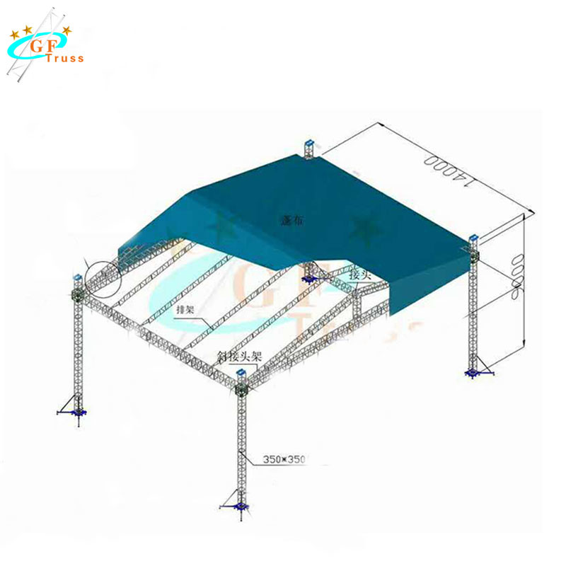 lightweight Aluminum Roof Truss System Lighting Dj Event Equipment