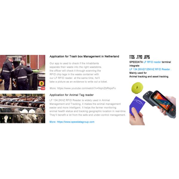 Android 5.1 Smart PDA Portable Rugged Rfid Reader Handheld Short Range 134.2Khz Modules