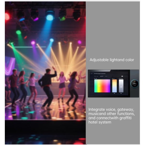 SIXWGH Luxury Upgrade 10-inch Smart Home Control Panel Tuya WiFi Zigbee Gateway App Voice Background Music Multi-Scenario Bar