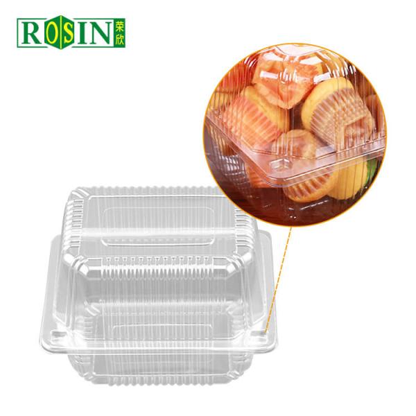 Customized Disposable Pastry Box Square For Lettuce Salad Nuts With Lid
