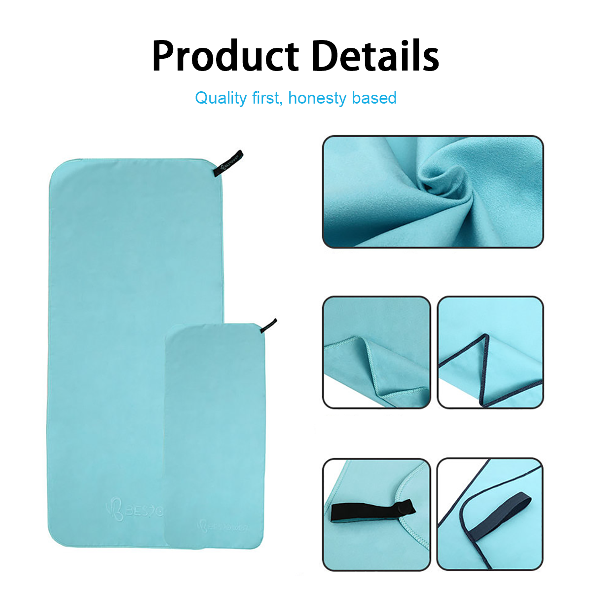 High Absorbent Sports Sweat Towel Absorbent Quick Drying Towel In Pouch