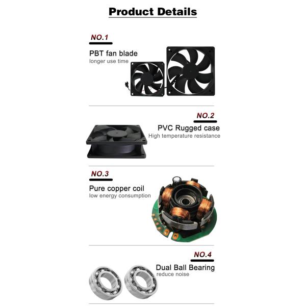 DC 12V Cooler Dc Brushless Fan 80mm Connerctor For Computer LED Chip