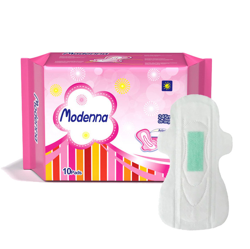 Breathable Women Sanitary Napkin Soft 100% Organic Cotton Sanitary Pads 285mm