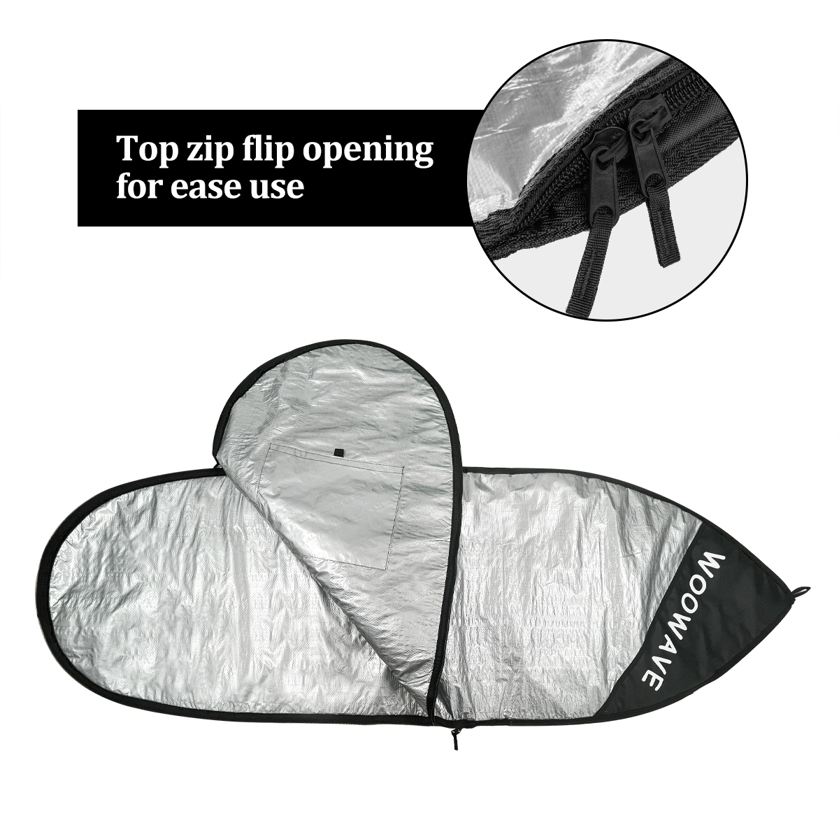 Durable Woowave Customized Longboard SUP Bag Cover Carry Bag with 1.51kgs Lightweight