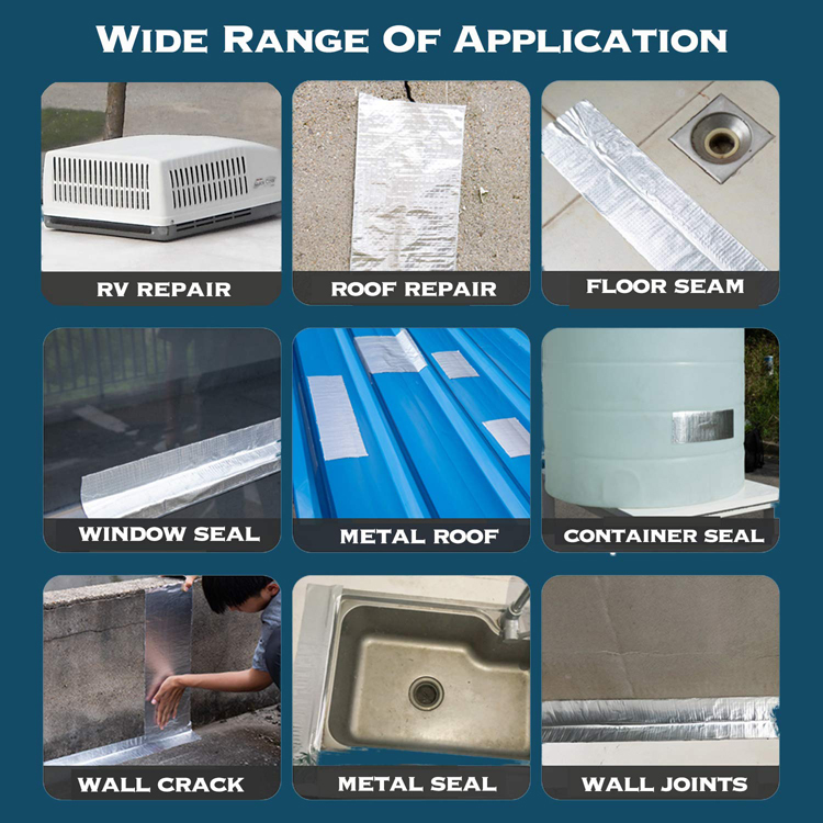 Roll Roofing Repair Self Adhesive Waterproof Flashing Tape for All Weather Conditions