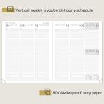 OEM ODM Large Academic Planner With Hourly Schedule Monthly Tabs