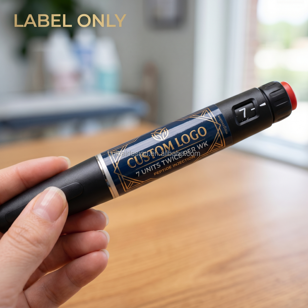 Your Design Peptide Bottle Labels Biotechnology Sample Bottles Small MOQ Factory Price Alcohol Resistant Waterproof