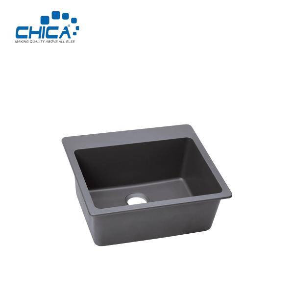 Natural Stone Sink Topmount Granite Quartz Kitchen Sink Granite Composite