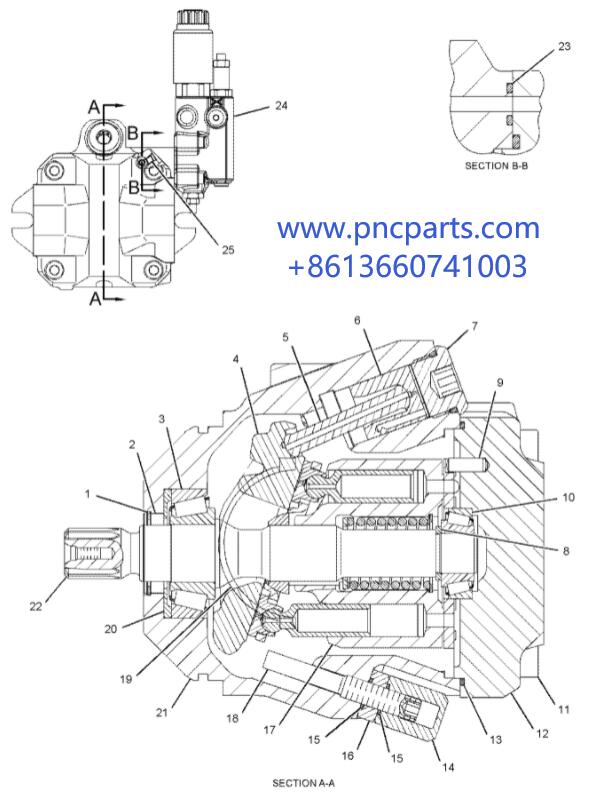 E349D Piston Pump 295-9426 E345D C13 Fan Motor For CAT Excavator