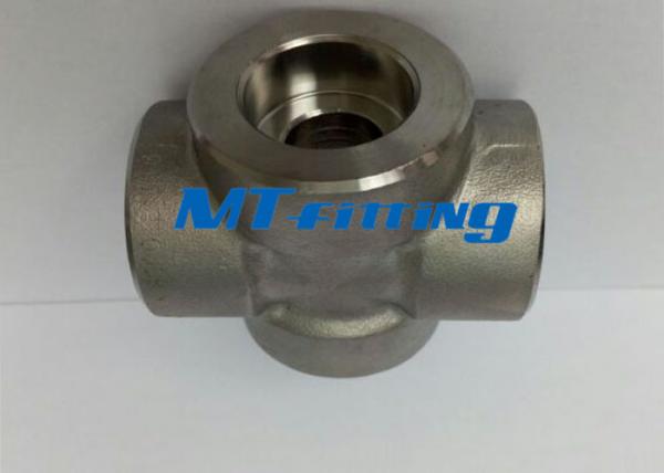 Cheap Socket Welded F304L / 316L Forged High Pressure Pipe Fitting Stainless Steel Cross for sale