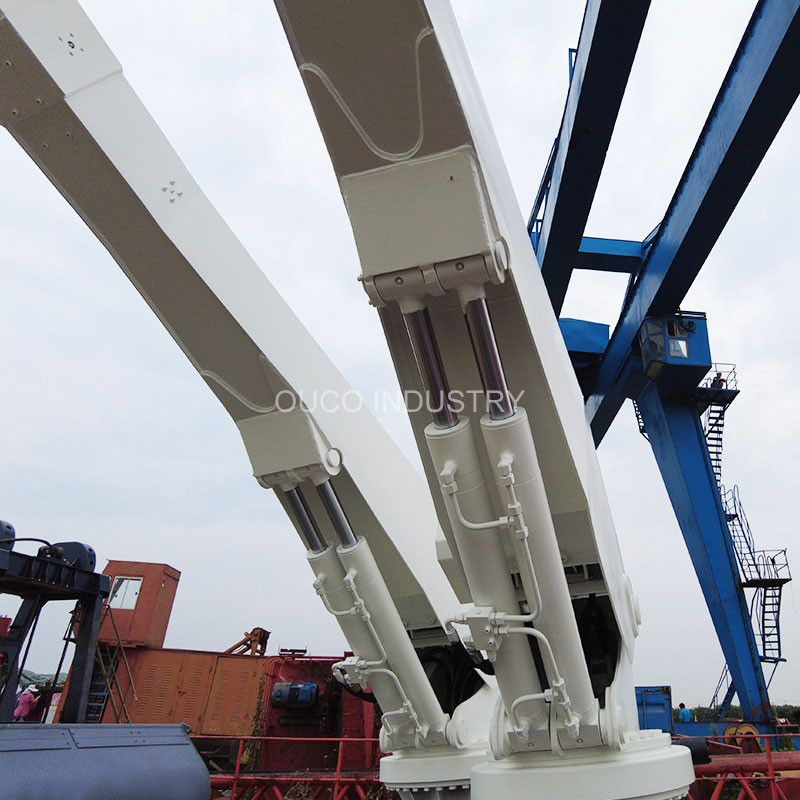 Telescoping Boom Crane Yacht Pedestal Jib Stretch Out And Draw Back 2T 5M