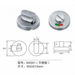 China SS 304 Door Fitting Hardware Stainless Steel Indicator Door Knob Lock Handle on sale