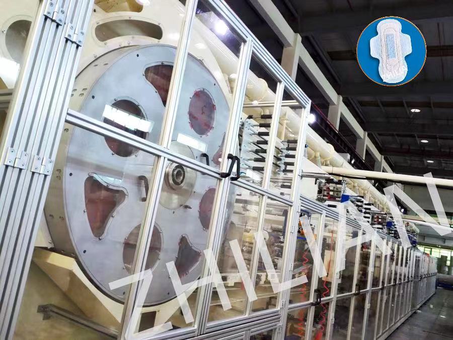 Women Sanitary Napkin Making Machine Straight Packing